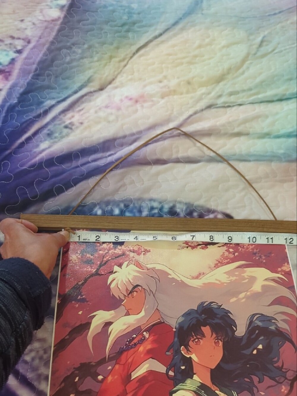 ✨ Inuyasha & Kagome Anime Wall Scroll – Cherry Blossom Scene ✨ - Picture 9 of 10